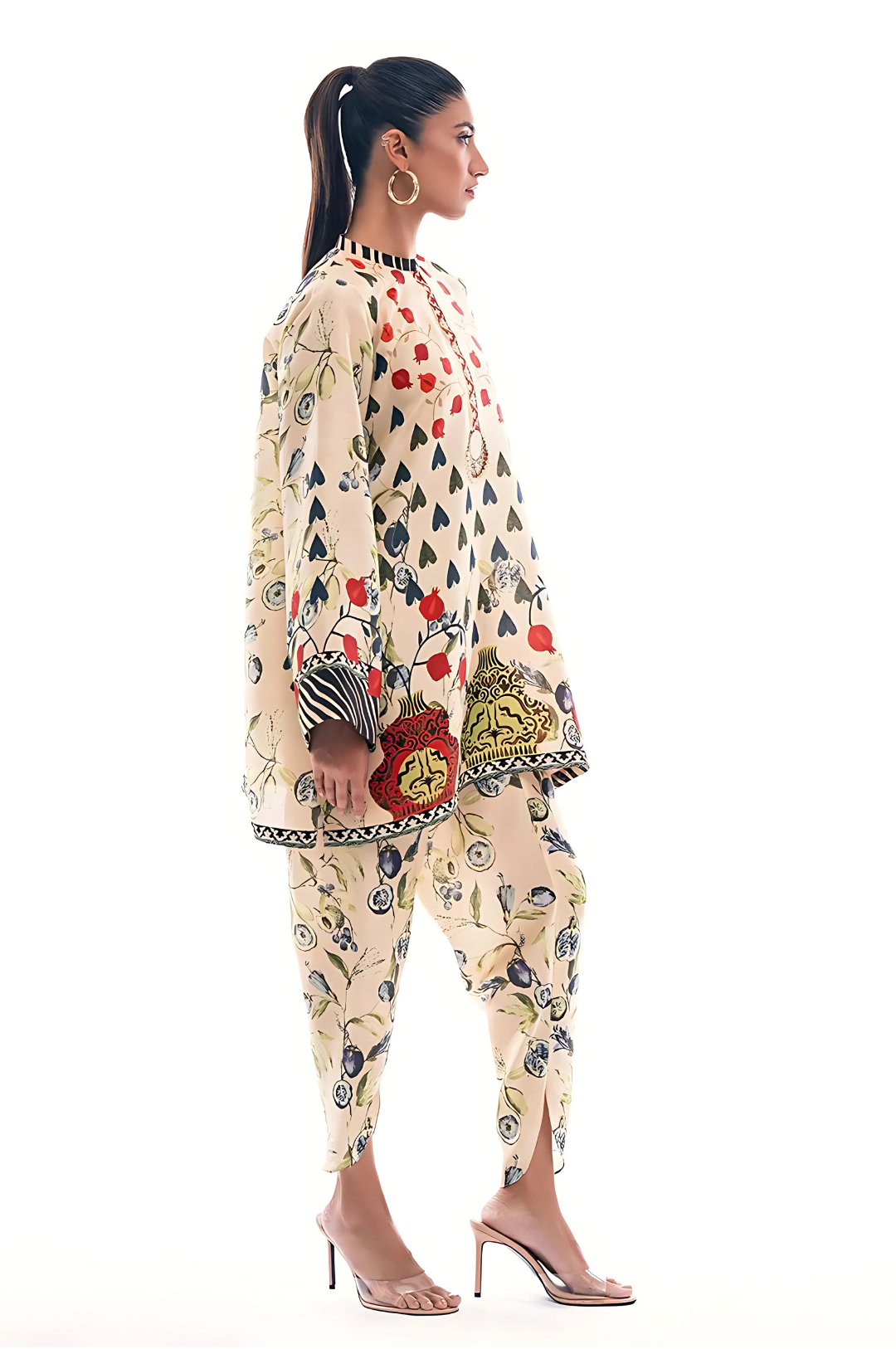 Lahori Prints Playful Heart Prints Co Ord Set