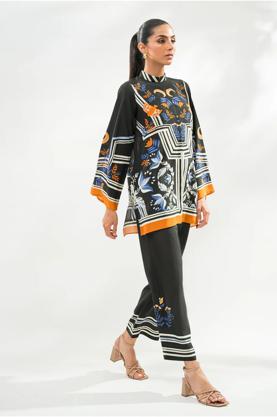 Lahori Prints Black Co Ord Set