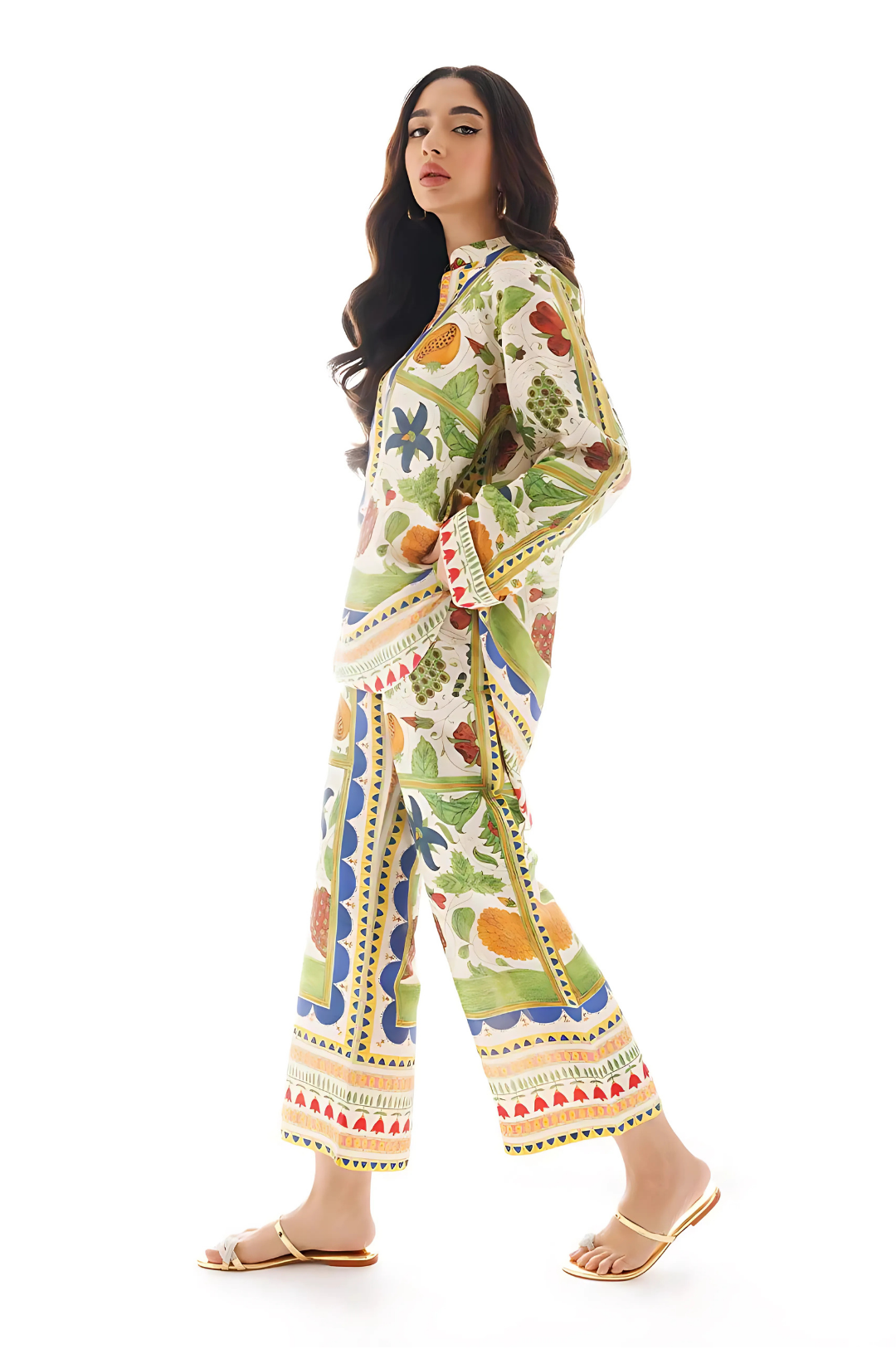 Lahori Prints Colourful Vintage Theme Co Ord Set