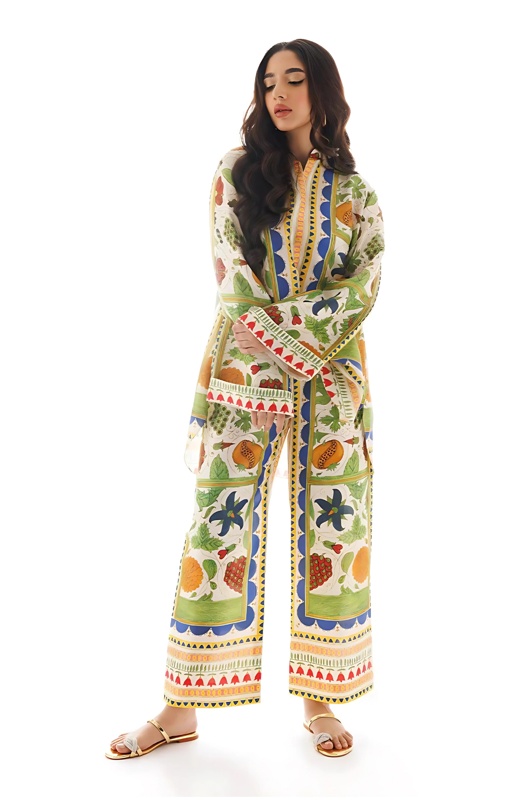 Lahori Prints Colourful Vintage Theme Co Ord Set