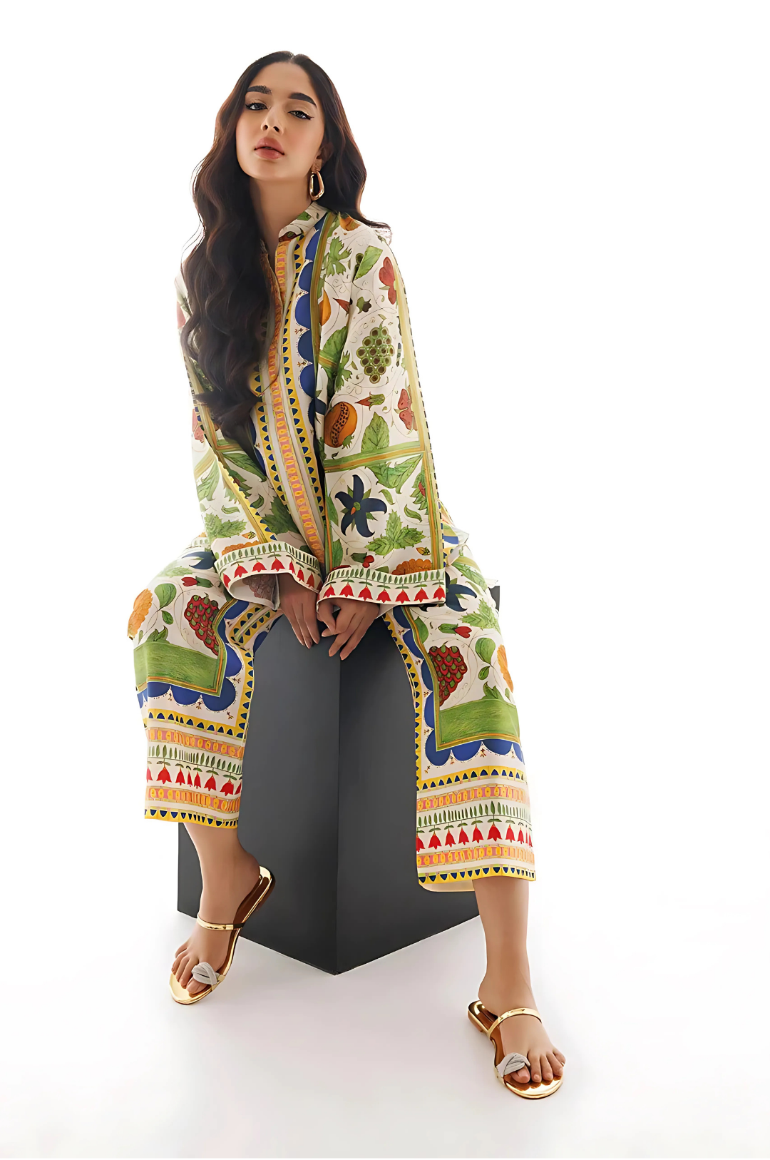 Lahori Prints Colourful Vintage Theme Co Ord Set