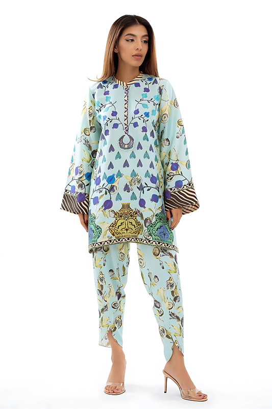 Lahori Prints Parisian Artwork Co Ord Set