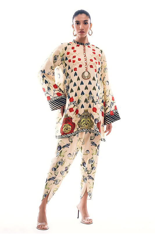 Lahori Prints Playful Heart Prints Co Ord Set