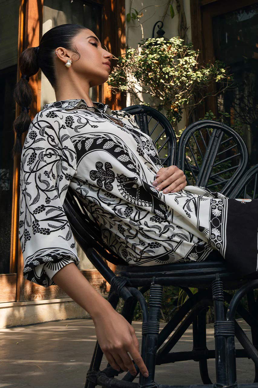 Lahori Prints Timeless Black & White Co Ord Set