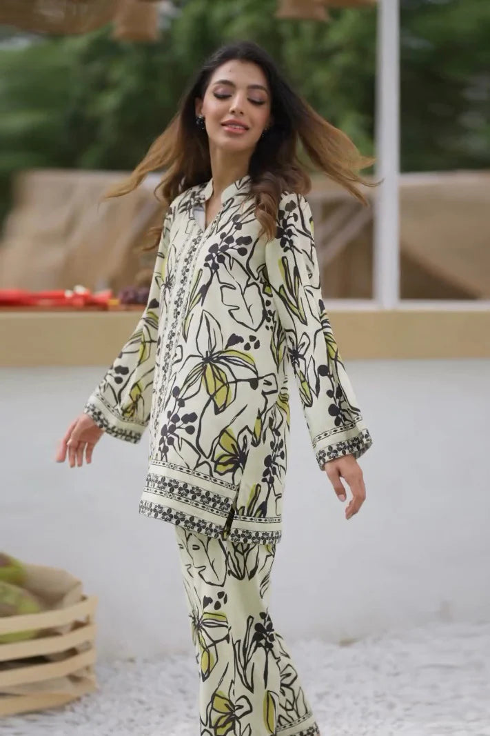 Lahori Prints Luxurious Leaves Printed Co-Ord Set